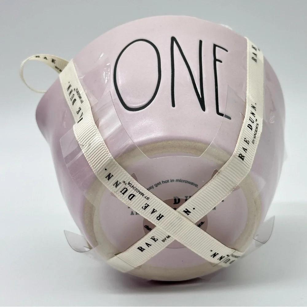 Rae Dunn ONE HALF THIRD QUARTER Ceramic Measuring Sets - pink